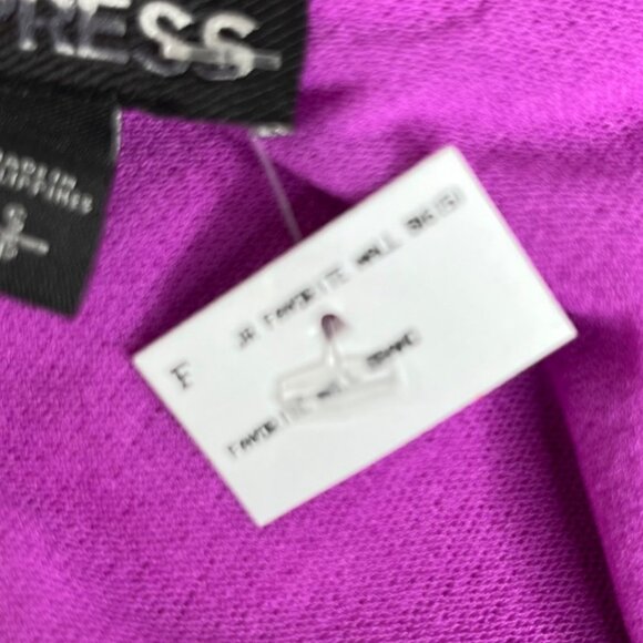 Express Shirt Blouse Womens Small Pink Double Vneck New - Picture 8 of 8